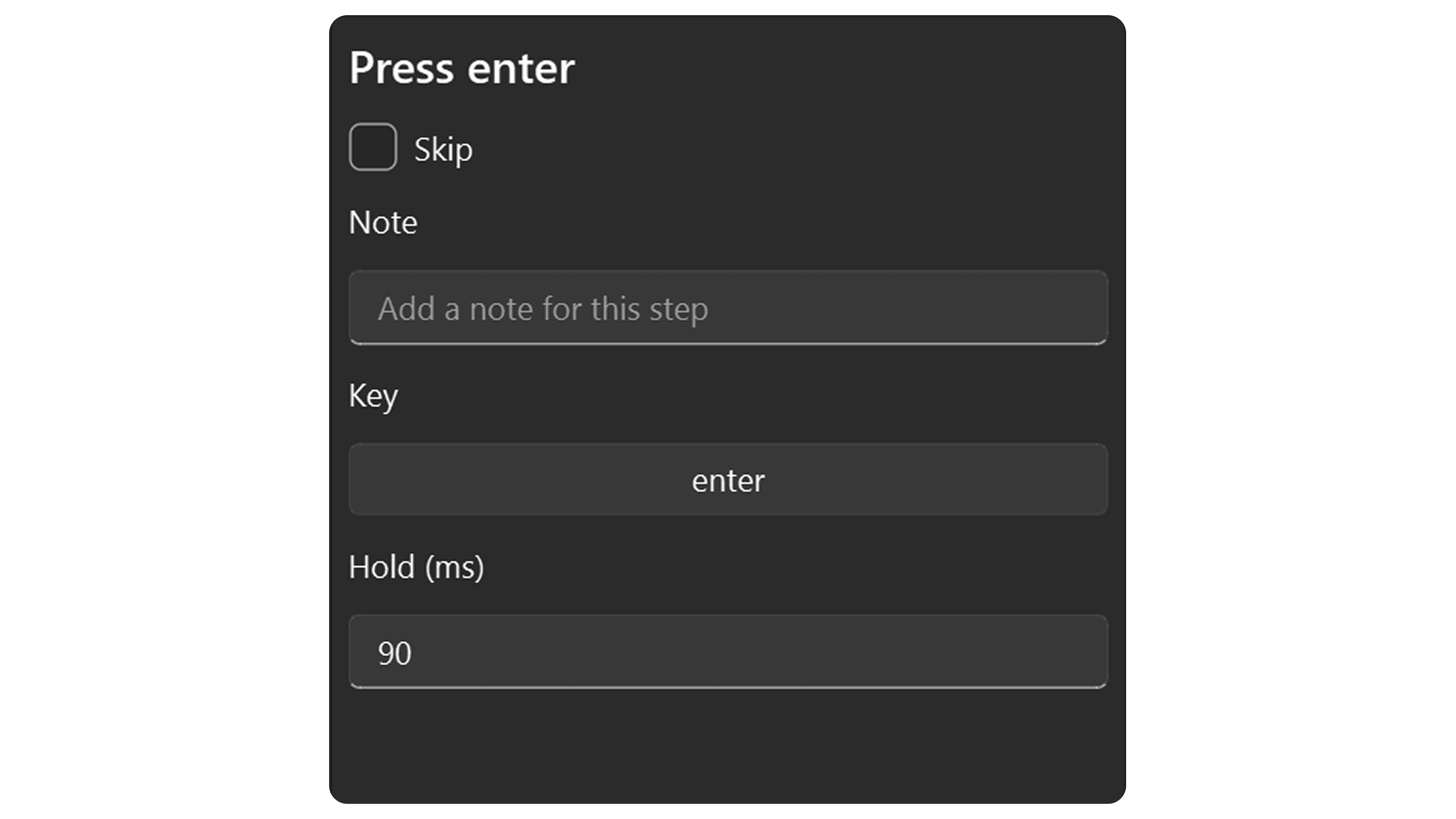 Key step properties