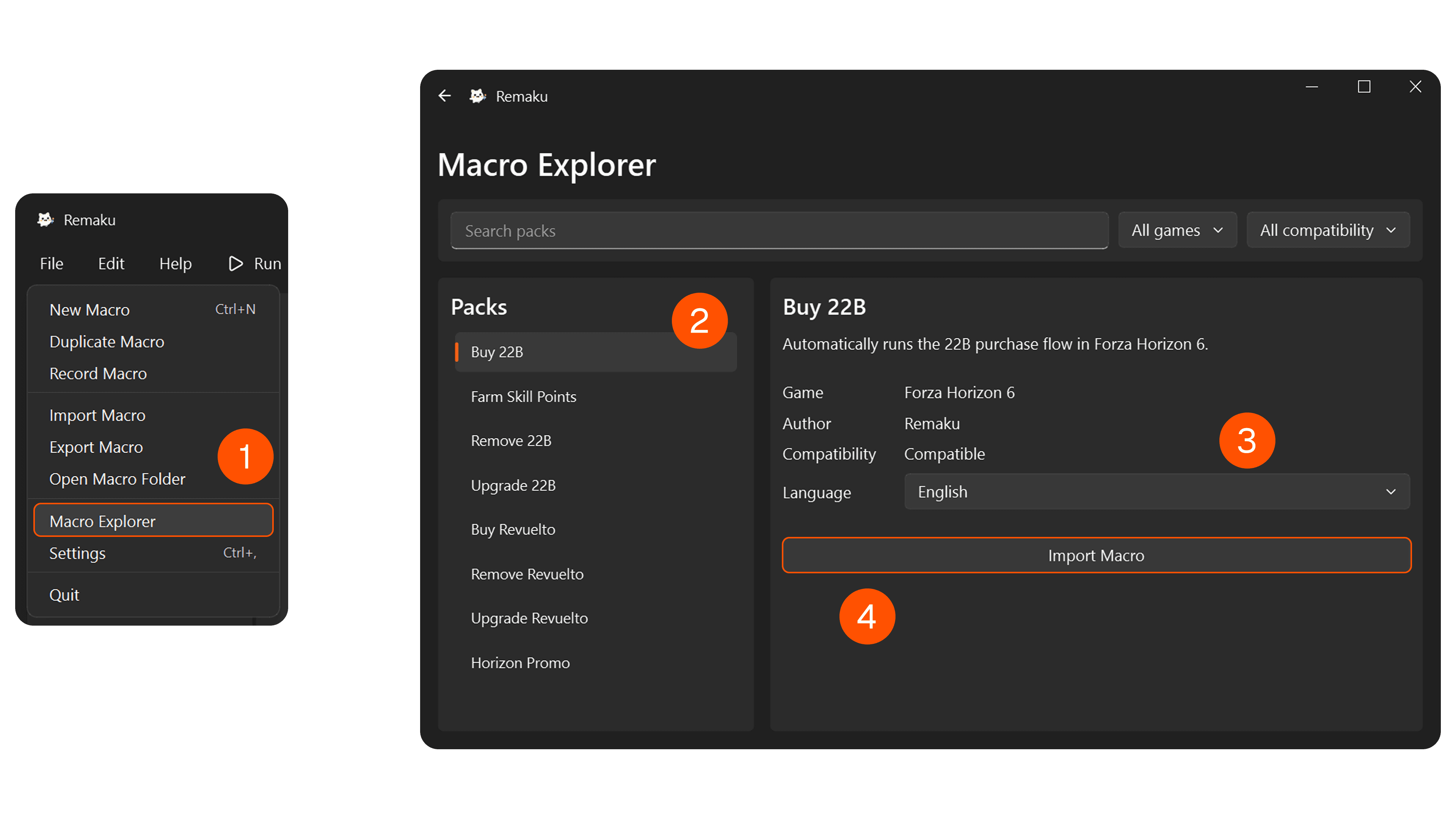 Remaku Macro Explorer